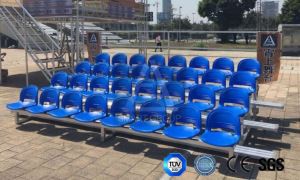 4 पंक्तियाँ एल्यूमिनियम टिप और रोल ब्लीचर्स